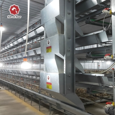Q235 H Type Automatic Broiler Chicken Cage In Poultry Farm