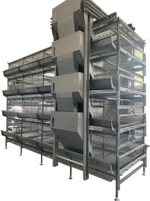 Hot Dip Galvanize Steel H Type Poultry Farm Equipment Battery Layer Automatic Chicken Cage With Egg Laying System