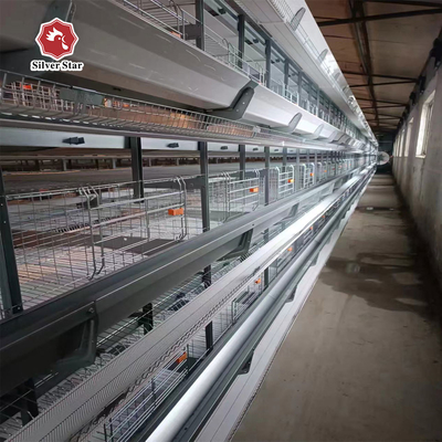 High-Capacity 4-8 Tier Automatic Poultry Cage - Hot Galvanized Steel & Egg Harvesting System