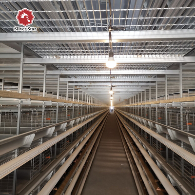 Hot Galvanized 3/4/5 Tiers Chicken Layer / Broiler Cage For Poultry Farm