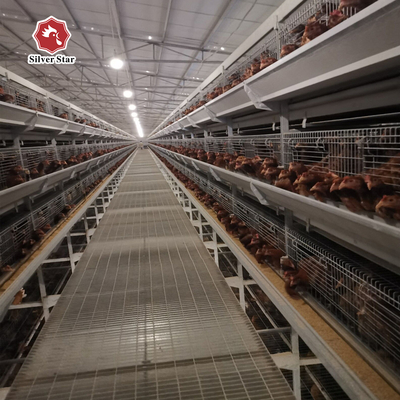Hot Galvanized 3/4/5 Tiers Chicken Layer / Broiler Cage For Poultry Farm