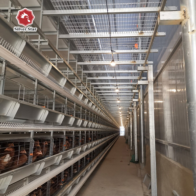 Hot Galvanized 3/4/5 Tiers Chicken Layer / Broiler Cage For Poultry Farm