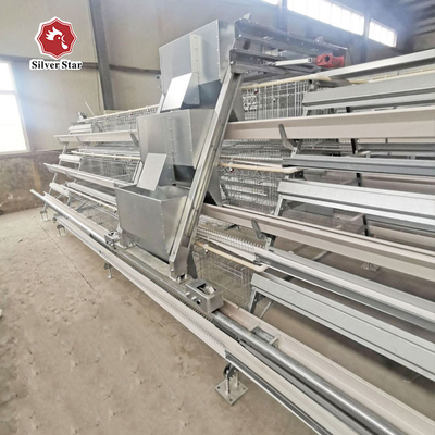 Silver Color A Type Battery Layer Chicken Cage Good Ventilation